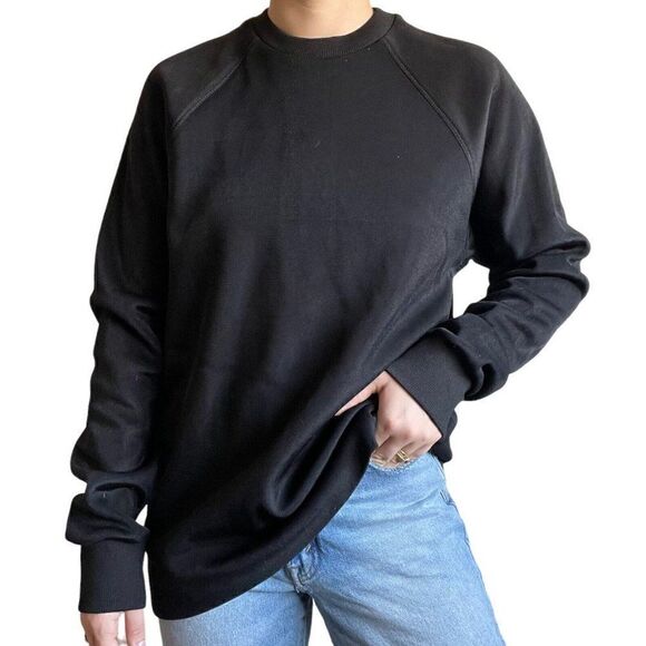 NWT Y-3 Adidas Yohji Yamamoto Mens Black Mesh Crewneck Sweatshirt Sz S - Picture 2 of 8